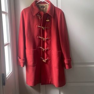 Coral J Crew Pea Coat